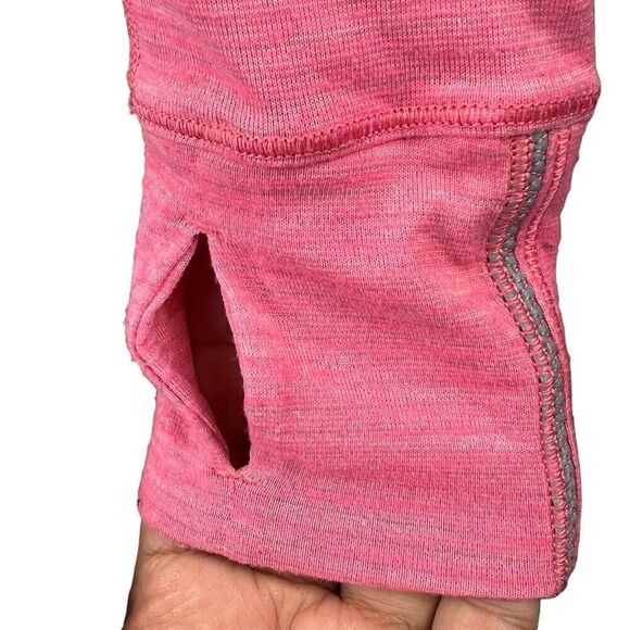 Lululemon Beat The Heat Back Tie Long Sleeve Top Size 6 Coral Pink Open Back - Picture 5 of 12